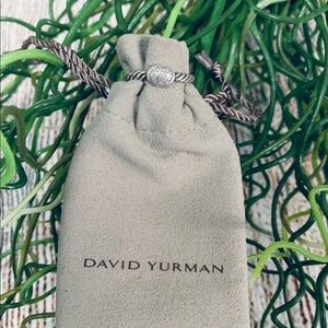 David Yurman oval Pave Stackable Ring Size 7
